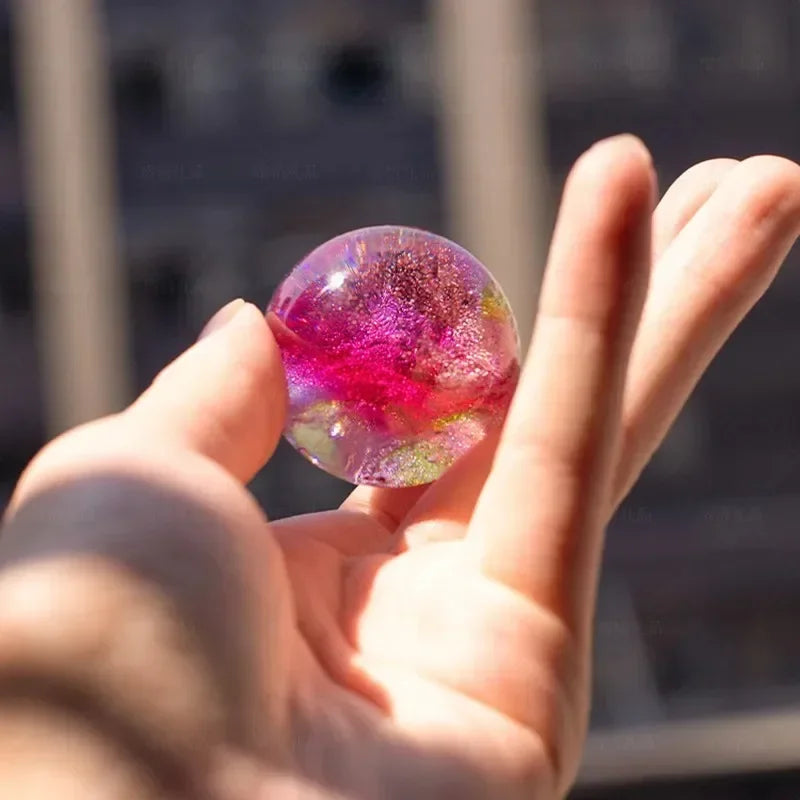 Bunte Glassternkugel Leuchtender Planet