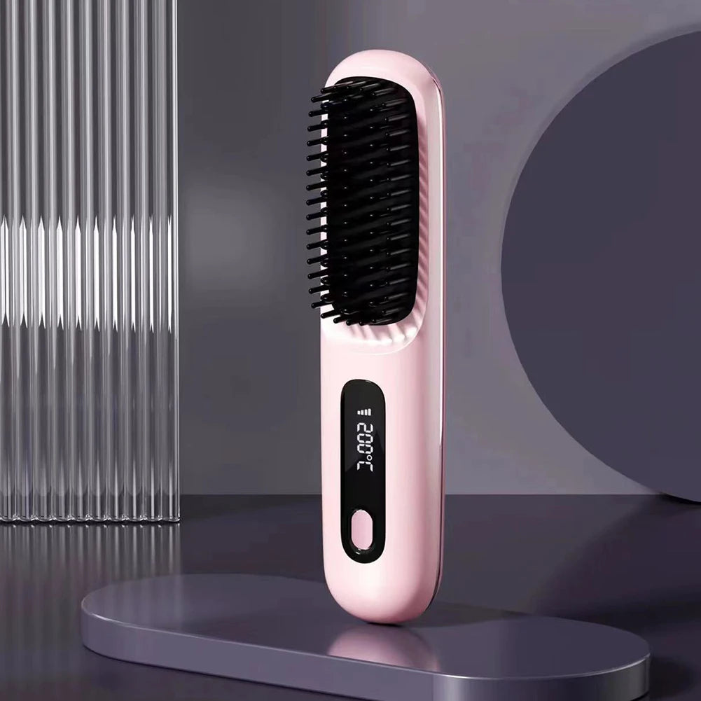 Haarkamm mit LCD-Display und Keramik-Heizung